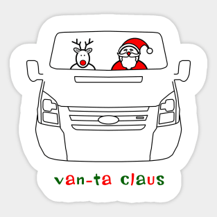 Transit Van-ta Claus Christmas special edition Sticker